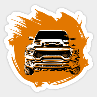 Orange Ram pickup Sticker